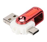 ciciglow Lecteur de Carte TF, Lecteur de Carte Mémoire Portable, de TF 2 en 1 vers Adaptateur USB, Prise en Charge Plug and Play, Compatible avec Téléphone Portable TypeC OTG (Rouge)