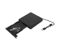 ciciglow Lecteur de DVD Externe, USB 3.0 Type C Lecteur de Disque Optique Lecteur de CD Portable Graveur de DVD pour Ordinateur Portable PC de Bureau Netbook pour pour OS X pour