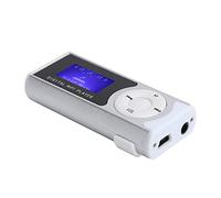 ciciglow Lecteur MP3 Portable avec Lampe de Poche, Mini cran LCD, Alliage d'Aluminium, Argent, 16 Go, Lampe de Poche LED, Plus de 6 Heures de Lecture
