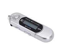 ciciglow Lecteur MP3 USB 2.0, Lecteur Audio Numérique Rétro Portable, Appareil de Musique à écran LCD avec écouteurs Prenant en Charge MP3 WMA pour Dortoir Extérieur à la Maison (Silver)