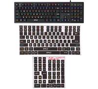 ciciglow Lot de 2 Autocollants pour Clavier, Autocollant Alphabet Mat pour Clavier Anglais, Autocollants Décoratifs en PVC pour Touches D'ordinateur DIY pour de 84 à 108 T