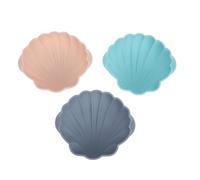 ciciglow Lot de 3 Moules en Silicone Antiadhésifs à Dégagement Facile, Grand Moule de Cuisson en Coquillage, Polyvalent pour Fondant de Gâteau, Décoration de Gâteau au Chocolat