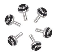 ciciglow Lot de 6 Adaptateurs à Embout cannelé G1/4", Raccords à Embout cannelé pour Refroidissement Liquide PC, Connecteurs à G1/4 pour la Connexion entre les Blocs de (6MM)