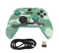 ciciglow Manette de Jeu sans Fil pour PC, Android, iOS, OS X, Steam Deck, Déclencheurs à Double Hall, Gyroscope 6 Axes, LED RGB (Vert Camouflage)