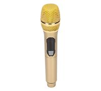 ciciglow Microphone sans Fil, Microphone sans Fil Portable 6,35 Mm/3,5 Mm avec écran LED pour Conférence à Domicile en Plein Air(doré)