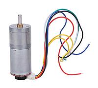 ciciglow Moteur à Engrenages CC, Moteur à Engrenages à réduction biphasée avec Brosse à encodeur de Vitesse(DC12V 150RPM)