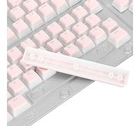 ciciglow Pudding Keycaps, 129 Touches PBT Deux Couleurs Keycap Set avec Couche Translucide PBT Deux Couleurs Moulage par Injection Bricolage Clavier Keycaps pour Claviers Mécaniques de Jeu(Rose)