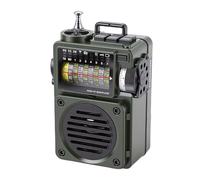 ciciglow Radio Bluetooth AM FM SW à Ondes Courtes, Récepteur à Ondes Courtes Rechargeable avec Rétro-éclairage, Radio de Poche Prenant en Charge Les Préréglages ATS Alarme NOAA