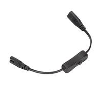 ciciglow Rallonge d'alimentation, IEC 320 C8 vers IEC 320 C7 Câble Adaptateur D'extension d'alimentation Mâle vers Femelle avec Interrupteur pour Lampe de Bureau 2,5 A 250 V 1500 W 0,98 Pi