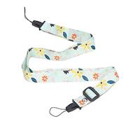 Ciciglow Sangle d'Appareil Photo Réglable, 1,2 M Motif imprimé Caméra Cou Bandoulière Universelle pour Mini 12 11 8 9 Appareil Photo (Fleurs de Fond Vert)