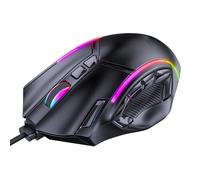 ciciglow Souris de Jeu Filaire, Souris D'ordinateur USB Filaire X15, Souris Filaire Rétroéclairée RVB 12800 DPI pour Ordinateurs, Appareils de Jeu, 12 Touches de Programmation, Souris de