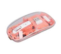 ciciglow Souris sans Fil Bluetooth BT1 BT2 2,4 GHz, 3 Modes, Silencieuse, Réglable, DPI, Rechargeable, Transparente, pour iOS, Android, (Orange)