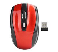ciciglow Souris sans Fil pour Ordinateurs Portables, 6 Touches Souris Optique Ordinateur Portable Souris Muet 2.4G Accessoires de Jeu avec DPI Réglable 250Hz(Rouge)