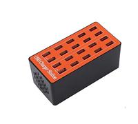 ciciglow Station de Charge USB à 20 Ports, Alimentation Murale, Chargeur Intelligent Rapide pour Plusieurs Appareils, 100-240V (Prise UE)