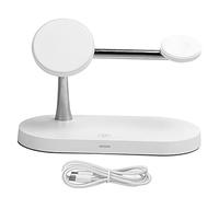 ciciglow Station de sans Fil, Chargeur Rapide 5 en 1 Chargeur sans Fil 3 Niveaux de Lumière Réglable Support de sans Fil Compatible avec Le Téléphone 12/iOS