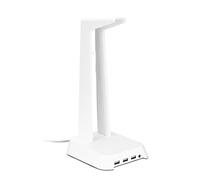 ciciglow Support de Casque RVB, Support de Casque de Bureau Amovible à 3 Ports USB Support D'affichage de Casque de Jeu Lumineux pour PC Gamer Accessoires de Casque(Blanc)