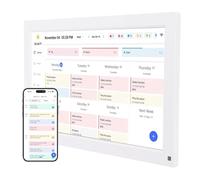 ciciglow Tableau des Tâches du Planificateur de Calendrier Numérique, Planificateur Numérique Interactif avec écran Tactile de 15,6 Pouces, Calendrier Intelligent pour les Horaires (Prise UE)
