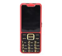 ciciglow Téléphone Big Key, Téléphone Portable à écran à L'écran de 2,6 "HD Ultra Mince, Téléphone Vocale de la Cellule 2G avec SOS et Lampe de Poche d'urgence pour Les Seniors (Rouge)