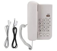 ciciglow Téléphone de L'hôtel, Téléphone Fixe KX-T3026CID Téléphone Anglais Portable pour Le Bureau à Domicile de L'hôtel(Blanc)