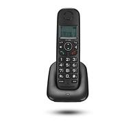 ciciglow Telephone Fixe sans Fil, Identification de l'appelant du combiné sans Fil Noir, Appel en Attente, Plusieurs Langues d'affichage pour la Maison et Le Bureau(Le Noir)