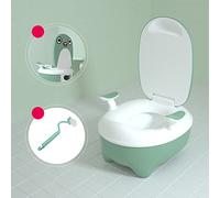 ciciglow Toilettes D'apprentissage de la propreté Confortables avec Couvercle, Chaise Légère D'apprentissage de la propreté pour bébé pour les Tout-petits et les Filles (GREEN)