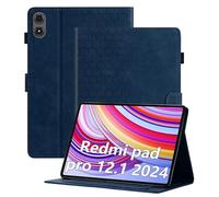 Cicili Coque pour Redmi Pad Pro 12.1 Pouces, Étui pour Xiaomi Poco Pad 12.1 Pouces, avec Fine Folio Protecteur Tablette Housse de Protection en Cuir PU avec Support, Bleu
