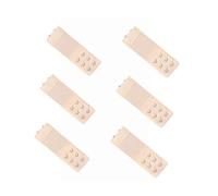 Cicilin Extensions pour Soutien-Gorge 6 Pièces Soutien-Gorge Extender Bra Extender Soutien-Gorge Extension, 3 Rangées 2 Crochets (Beige)