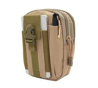 Cicilin Sac Tactique Ceinture, Sacoche Ceinture La Pochette Multifonctionnelle Molle EDC Gadget Utilitaire Téléphone Cellulaire pour Randonnée Voyage Sport Plein-air (Kaki) 2