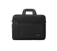 Cicilin Sacoche pour Ordinateur Portable Tablette PC 15.6" Sacoche en Nylon Porte Documents A4 Sac Rangement Dossiers Trieur avec Bandoulière Noir Style 1