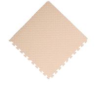 Cicilin Tapis de Protection Sol - 10 Dalles Colorées à Imbriquer 30 x 30 cm en Mousse Tapis de Puzzles pour Fitness, Gym, Musculation/Idéal pour l'Éveil de l'enfant (Beige)