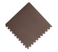 Cicilin Tapis de Protection Sol - 10 Dalles Colorées à Imbriquer 30 x 30 cm en Mousse Tapis de Puzzles pour Fitness, Gym, Musculation/Idéal pour l'Éveil de l'enfant (café)