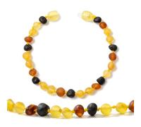 Cici's Story Ambre Bracelet(Unisex)(Multicolor Raw) - 18cm - 100% Plus Haute Qualite Certifie l'Ambre la Baltique Authentique Bracelet