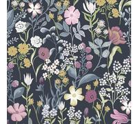 CiCiwind Papier peint autocollant bleu marine - 44 × 300 cm - Film pour meubles imperméable - En vinyle - Amovible - Pour mur, armoires - Papier peint adhésif décoratif autocollant