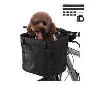 CiCixixi Panier de Vélo, Amovible Vélo Guidon Panier, Cycle Avant Toile Panier Transporteur Sac Pet Carrier en Alliage d'Aluminium pour VTT, Pique-Nique, Shopping