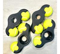 CiCixixi Rocker Plate Feet, Lot de 4 avec 8 balles de tennis, adaptateur Snap Rocker Feet pour vélo d'appartement, entraînement en intérieur