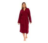 CICK - Peignoir en éponge de qualité supérieure pour femmes, hautement absorbant, 100 % coton, design à capuche, parfait pour les hommes et les femmes en vêtements de détente et cadeaux, bordeaux