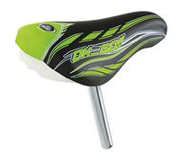Cicli Bonin Selles Monte Grappa Ok Go unisexe pour adulte avec tige de selle - Noir/vert, taille unique