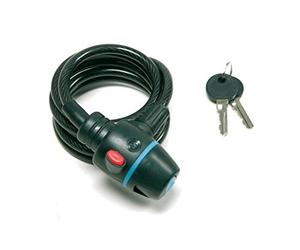 Cicli Bonin Unisex Spiral 87121 Blocco Cavo, Nero/Blu, Taglia Unica