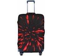 Ciclos Explosion Burst Housse de protection élastique pour valise de voyage Motif imprimé double face Rouge/noir 45,7/61/71/81,3 cm, blanc, x-large
