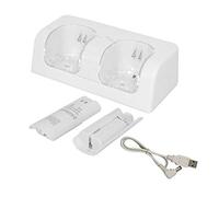 Cicony Chargeur à Distance pour contrôleur Wii, Double Station de Charge pour télécommande Wii avec 2 Piles Rechargeables et indicateur LED