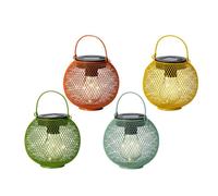 CID DECO-Lanterne solaire en couleur - diamètre 12,5 x H 13,3 cm