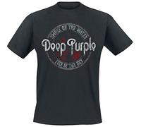 CID Deep Purple-Fire in The Black Sky T-Shirt Homme, Multicolore, FR : L (Taille Fabricant : L)