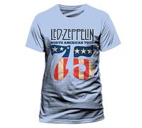 CID LED Zeppelin-US 75 T-Shirt, Bleu (Blue), Medium Homme