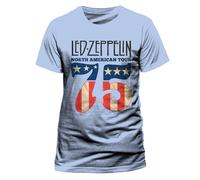 Led Zeppelin T-Shirt 1975 North American Tour Homme Bleu - Taille XL Bleu G