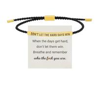 Cidegoo Bracelet de motivation réglable avec inscription « Remember Who The Luck You Are/God Is in Control », One Size, Acétate, Pas de pierre précieuse