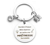 Cidenbio Cadeau Maitresse Porte Clef Idee Cadeau Maitresse Cadeaux Maître D'école D'école Fin D'année Cadeaux Merci Maitresse Professeur Nounou Atsem Maîtresse Maître Prof Anniversaire Secret Santa