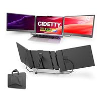 CIDETTY Extension d'écran d'ordinateur Portable, 35,6 cm FHD 1080p IPS Ultra-Mince Double/Triple écran, Moniteur Portable HDMI/USB-C Plug-Play pour Ordinateur Portable, Haut-parleurs intégrés (Mac