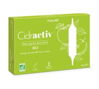 NATURFIT - Cidractiv® - Vinaigre de Cidre Bio avec Mère - Routine bien-être - Qualité Premium - Fabriqué en France - 10 Ampoules