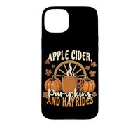 Cidre de Pomme Citrouille Hayrides Saison de cueillette de Pommes Mignon Automne Coque pour iPhone 15 Plus