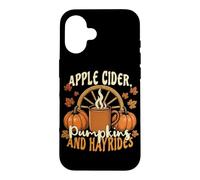 Cidre de Pomme Citrouille Hayrides Saison de cueillette de Pommes Mignon Automne Coque pour iPhone 16